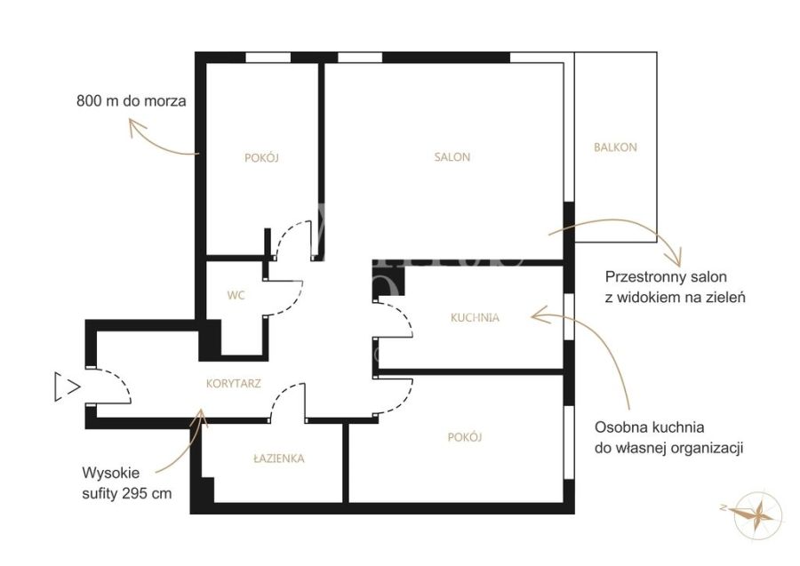 Trzypokojowy apartament z niepowtarzalnym widokiem: zdjecie 99549839