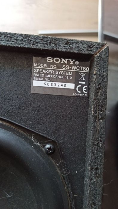 Sony SS-WCT80 subwoofer - pasywny głośnik przewodowy kina domowego: zdjecie 97792665