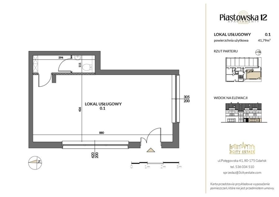 Lokal 41,79 m2 - Pruszcz Gdański ul. Piastowska: zdjecie 98963870
