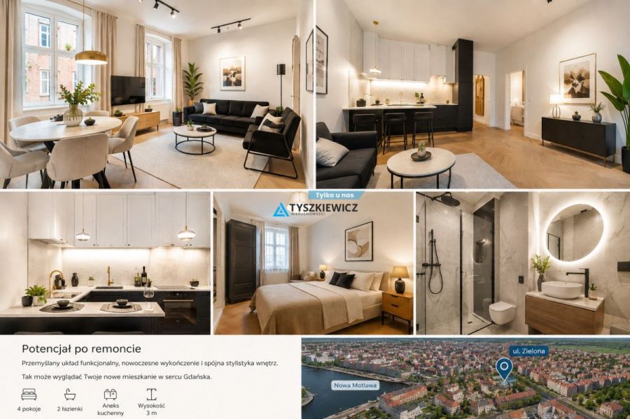 4 pokoje blisko Nowej Motławy | Kamienica | 75 m&sup2;: zdjęcie 98721287