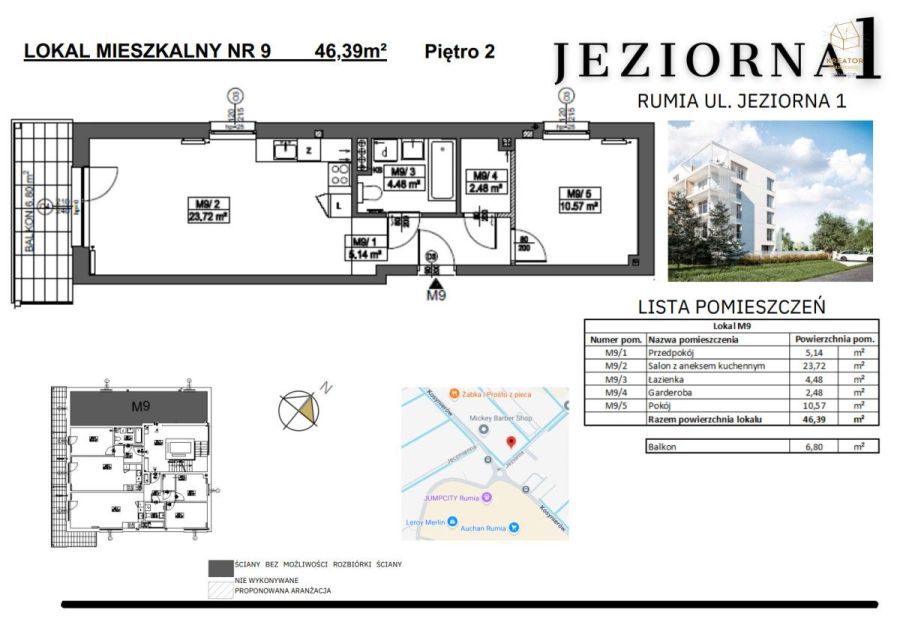 2 Pokoje/2027/Hala/Możliwość 3 pokoi/Taras: zdjęcie 98779724