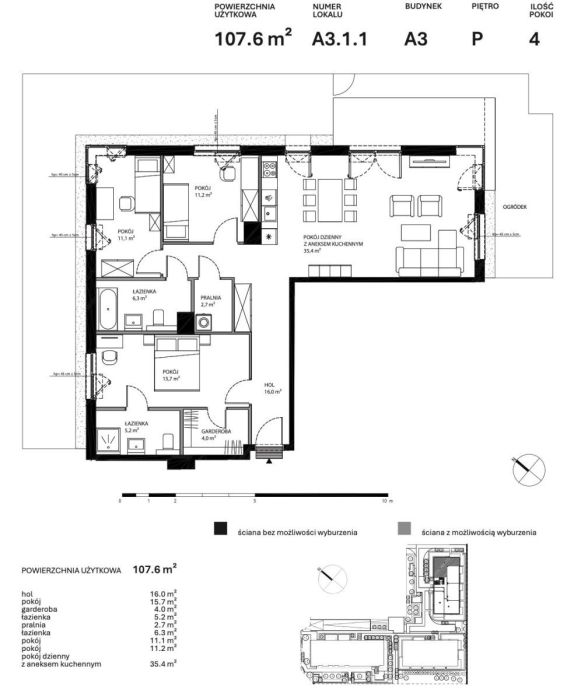 Apartament z ogródkiem w centrum Strzyża: zdjecie 98131152