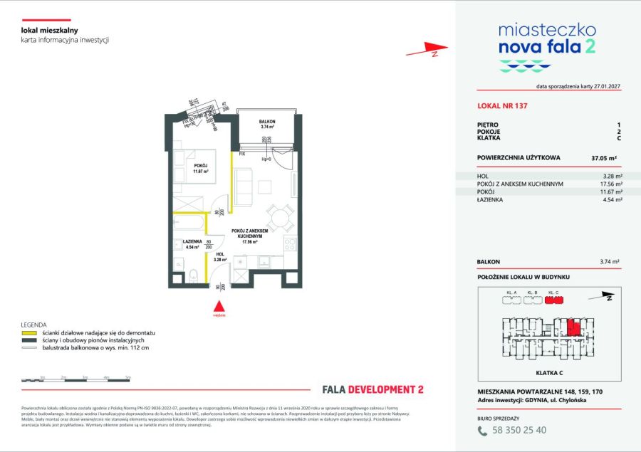 Kompaktowe mieszkanie/37,05m2/ul.Morska, Gdynia/Miasteczko Nova Fala: zdjecie 99410585