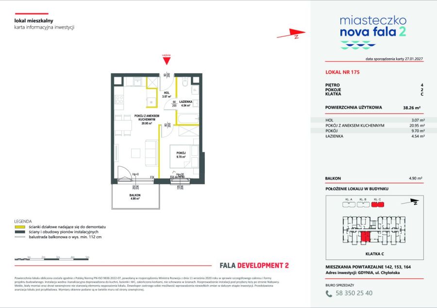 Mieszkanie idealne na start!/38,26m2/Miasteczko Nova Fala: zdjecie 99410616