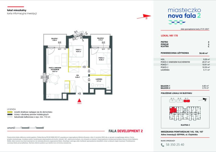 Przestrzeń dla twojej rodziny/56,46m2/Miasteczko Nova Fala: zdjecie 99410618