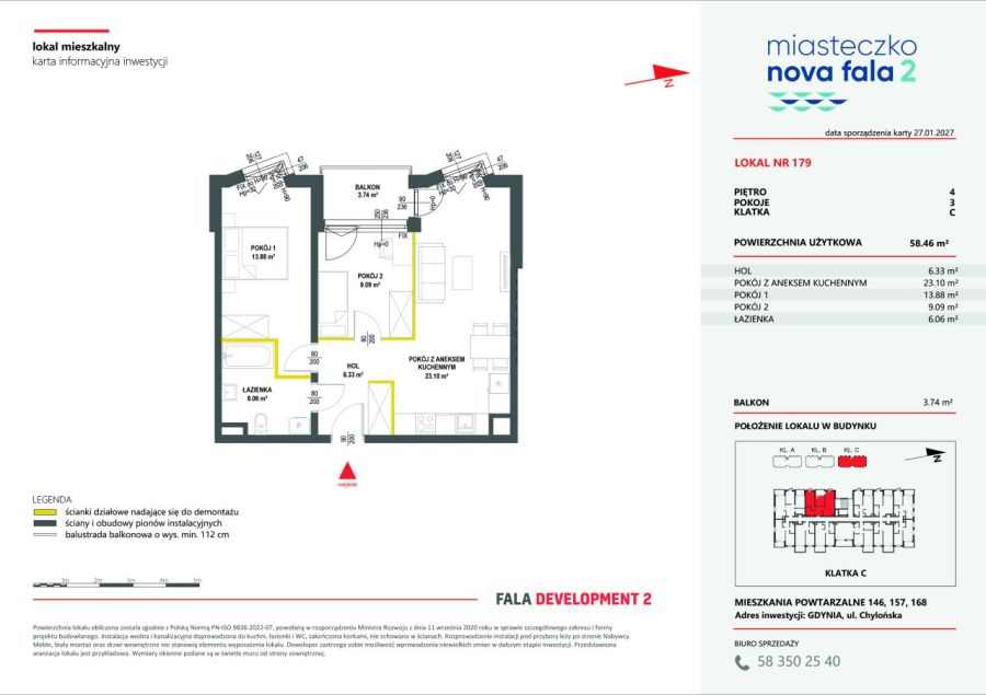 Przestrzeń dla twojej rodziny/58,46m2/Miasteczko Nova Fala: zdjecie 99410619