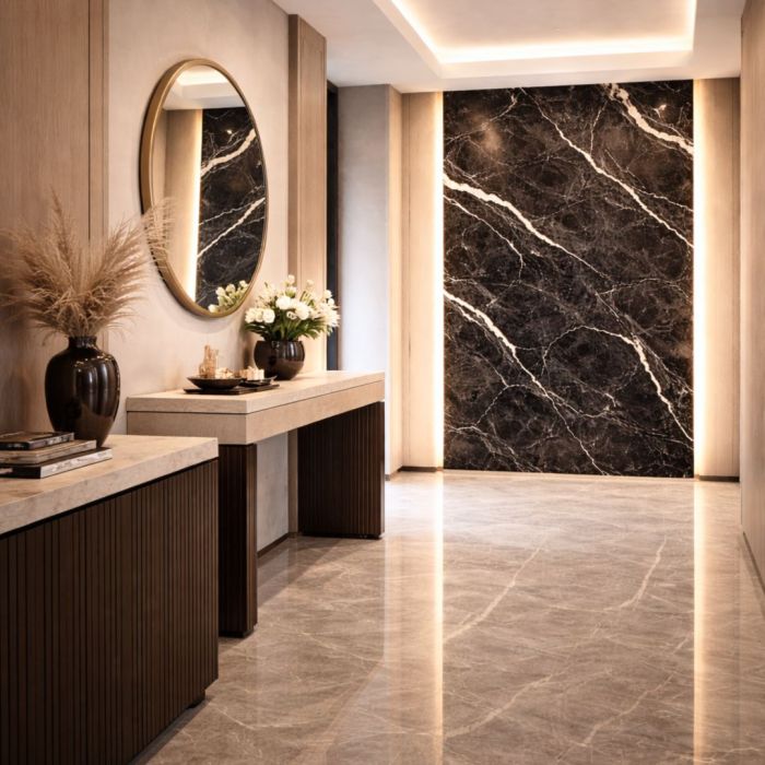 Płyta Ścienna Wielkoformatowa Połysk Panel 280x122 Marmur Wodoodporna: zdjecie 98403366