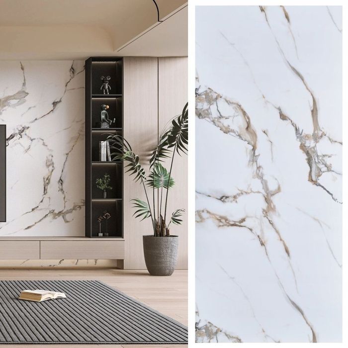 Płyta Ścienna Wielkoformatowa Połysk Panel 280x122 Marmur Wodoodporna: zdjecie 98403418