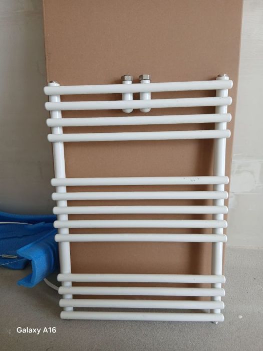 Grzejnik Łazienkowy biały 50cm x 70cm wraz z osprz: zdjecie 98404401