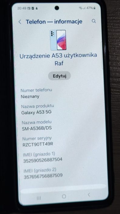 Samsung A53 5G niebieski salon Stan bdb Gdynia: zdjecie 98458206