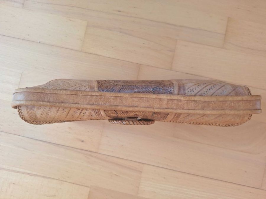 Torebka z naturalnej skóry węża kopertówka unikat: zdjęcie 98481664