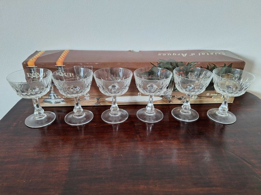 Cristal D'Arques France Pompadour 6 kieliszków kryształowych 9 cl: zdjęcie 98482438