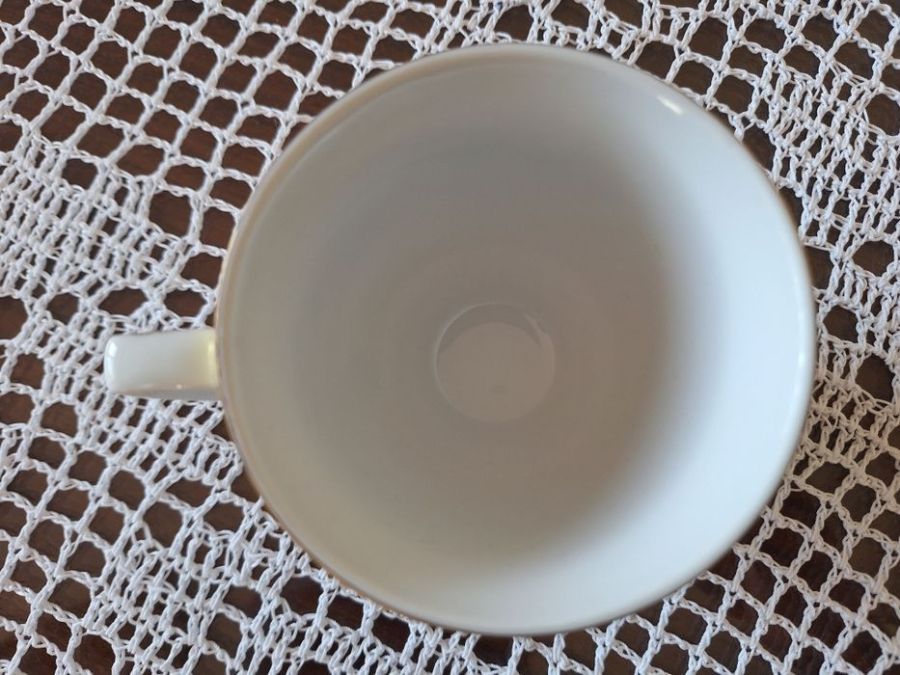 Tirschenreuth Bavaria filiżanka porcelana złocenia kwiaty: zdjęcie 98482586