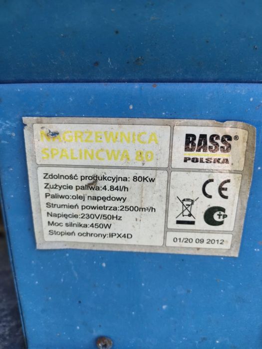 Nagrzewnica spalinowa BASS Polska 80 Kw: zdjęcie 98510858