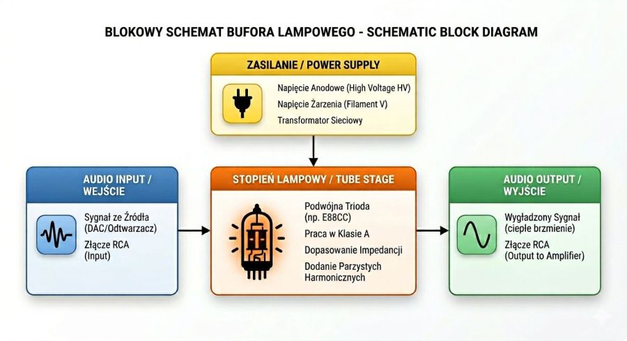Bufor lampowy class A ze wskaźnikami VU analog: zdjęcie 98515140