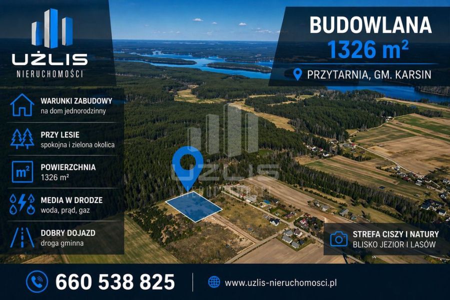 Działka 1326 m&sup2; Przytarnia przy lesie z WZ: zdjęcie 98517942