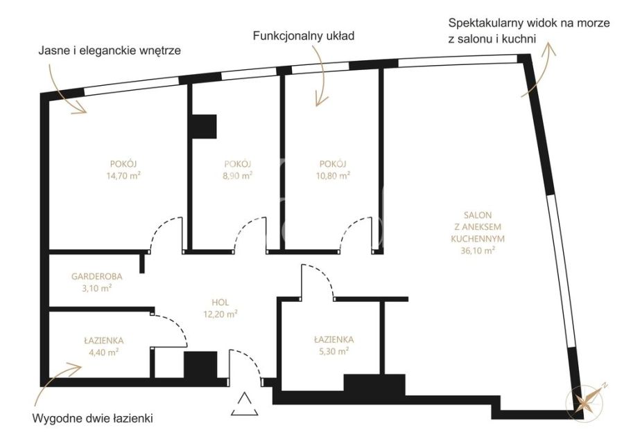 Elegancki apartament z widokiem na zatokę: zdjęcie 98576708