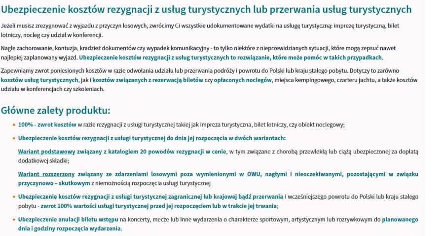 Nowość - koszty z rezygnacji, wycieczki, biletów- zakup do 7 dni przed: zdjecie 98552283