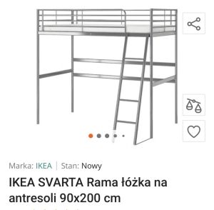 Pilnie sprzedam Łóżko piętrowe na antresoli Ikea: zdjecie 66412358