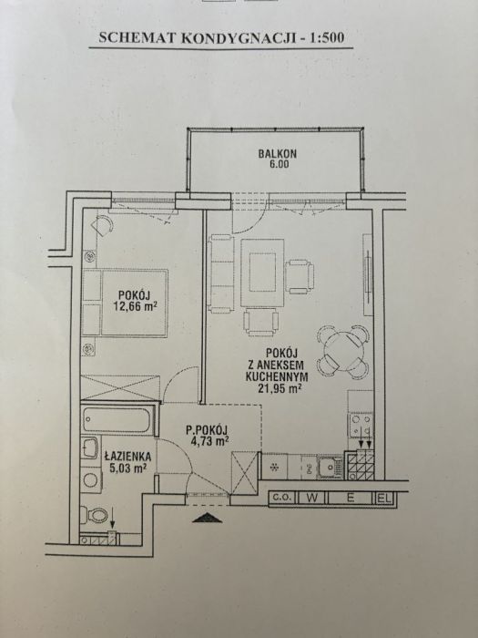Wyposażone 2-pokojowe mieszkanie / winda / balkon / komórka lokatorska: zdjęcie 98573342