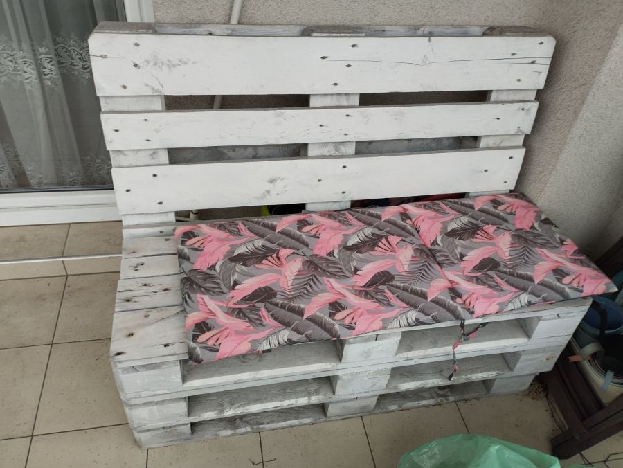 lawka ogrodowa z palet: zdjęcie 98608222