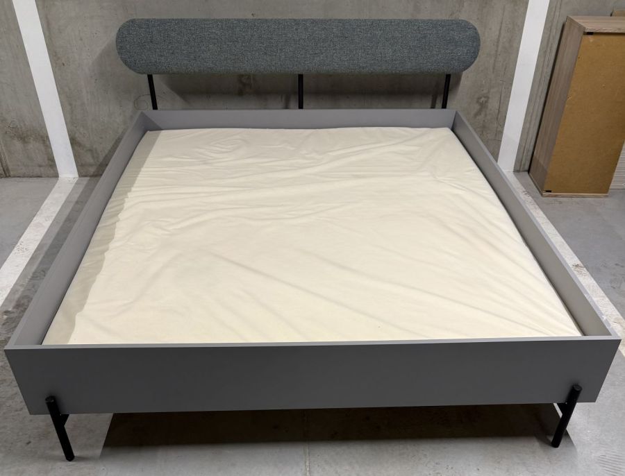 Łóżko z zagłówkiem tapicerowanym ARIA: zdjecie 98637168