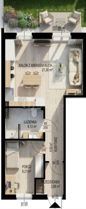 Ostatnie 2 pokoje Gotowe 43m2 ogródek taras: zdjęcie 98762363