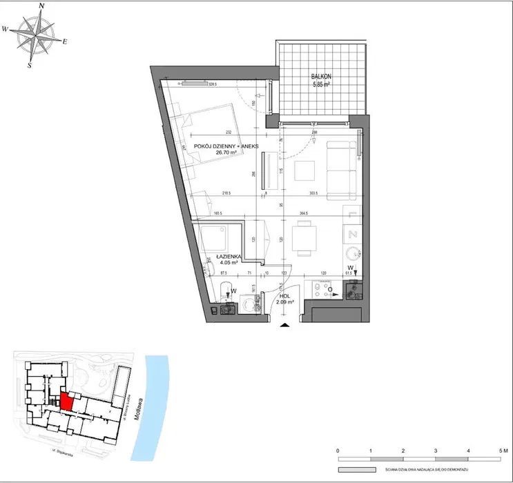 NOWE 2 pokojowe mieszkanie blisko centrum Gdańska, przy Motławie: zdjęcie 98664721