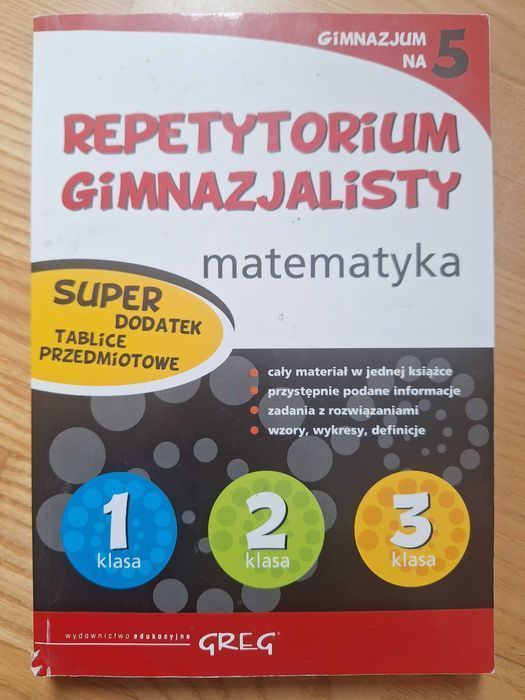 Matematyka Repetytorium gimnazjalisty Matematyka na 5 Greg M Lichosik: zdjęcie 98666702