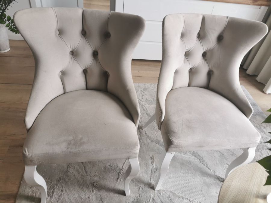 krzesła w stylu glamur 2 sztuki: zdjęcie 98669557