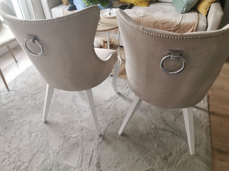 krzesła w stylu glamur 2 sztuki: zdjęcie 98669558