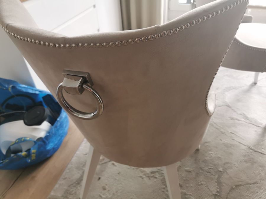 krzesła w stylu glamur 2 sztuki: zdjęcie 98669559