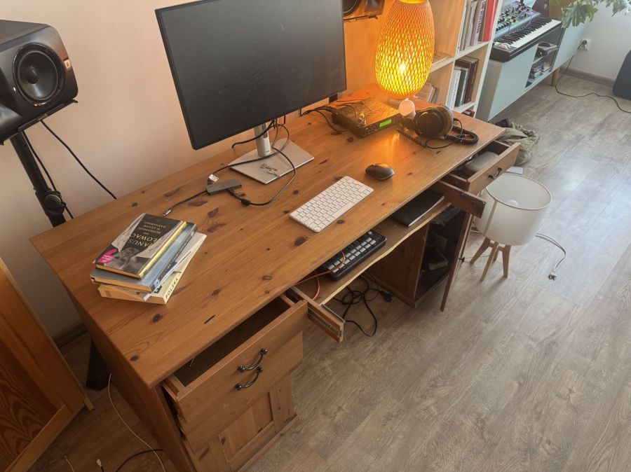 Biurko lite drewno vintage: zdjęcie 98671524