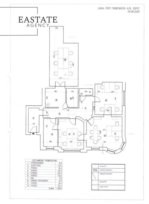 Przestronne Biuro 129 m2, 6 Gabinetów, Kamienica: zdjęcie 98682339