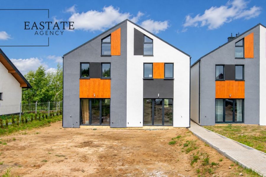 Nowoczesny bliźniak 110 m&sup2; z ogrodem: zdjęcie 98683554