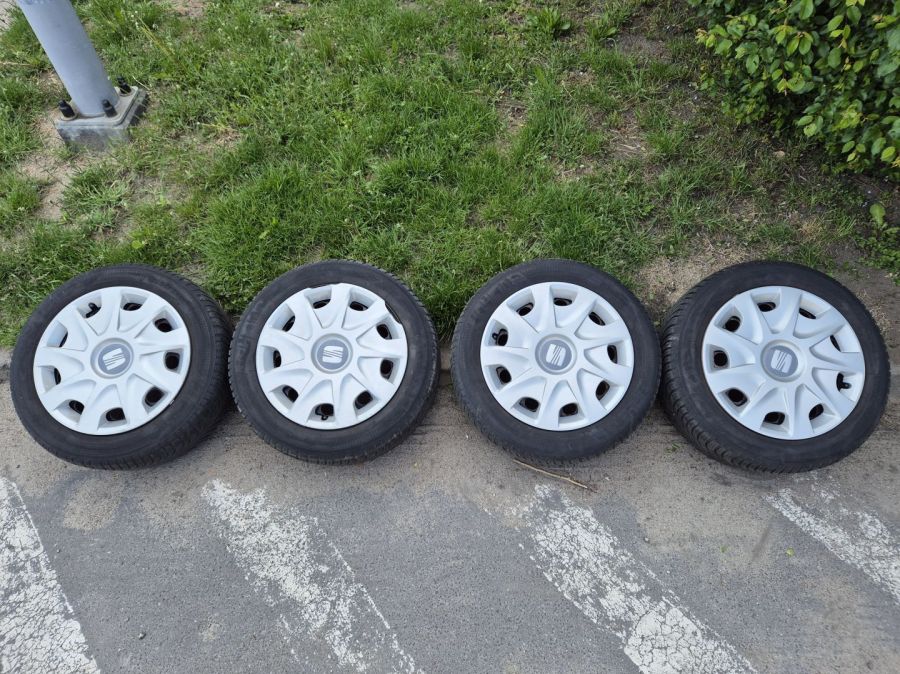 Koła felgi stalowe 7Jx16 5x112 + opony 205/55 VW Seat Skoda Audi: zdjęcie 98700444