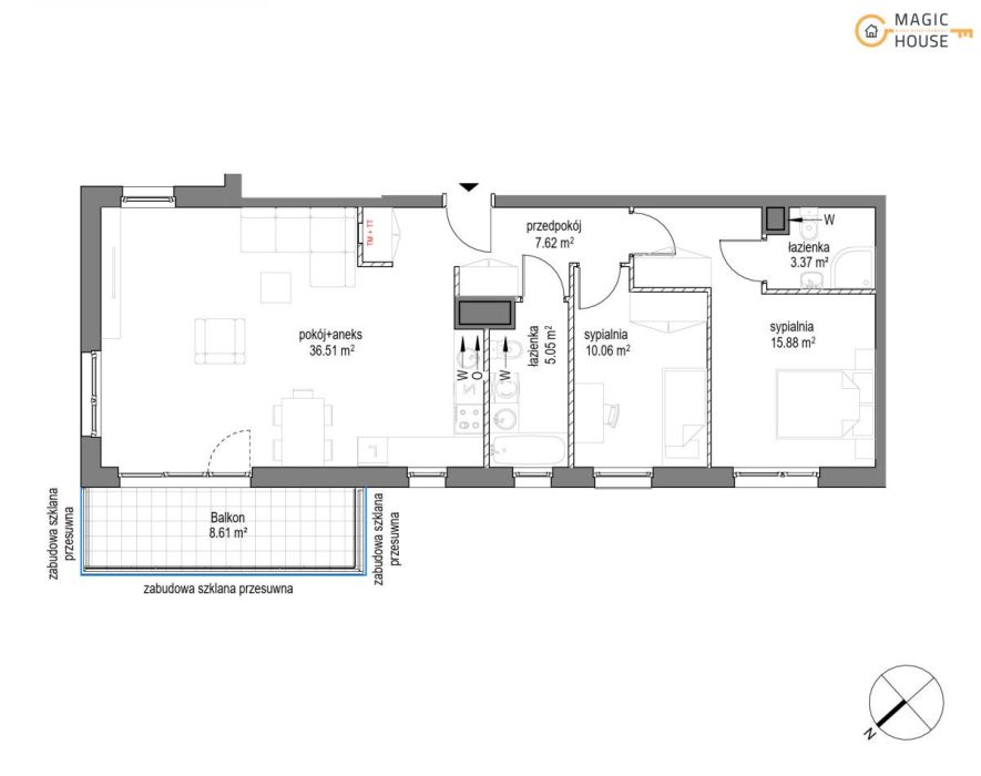 Apartament premium 600 m od plaży | Brzeźno: zdjęcie 98705233