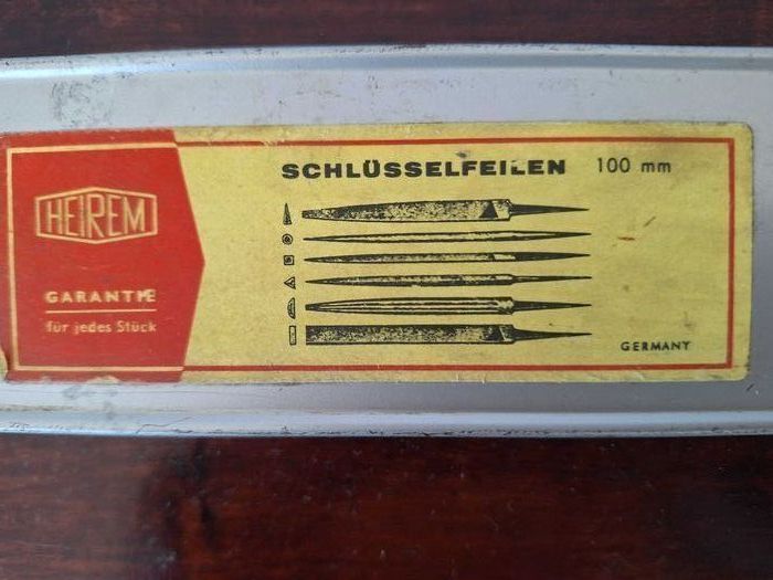 Zestaw pilników precyzyjnych Heirem 100mm Vintage Germany - 6 szt.