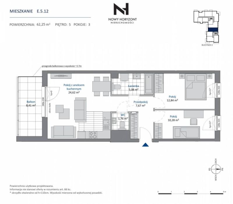 Nowa Dąbrowa/3 pok./Kup bez prowizji: zdjęcie 98742715