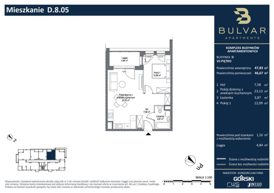 Bulvar Apartments | D.8.05: zdjęcie 98746838