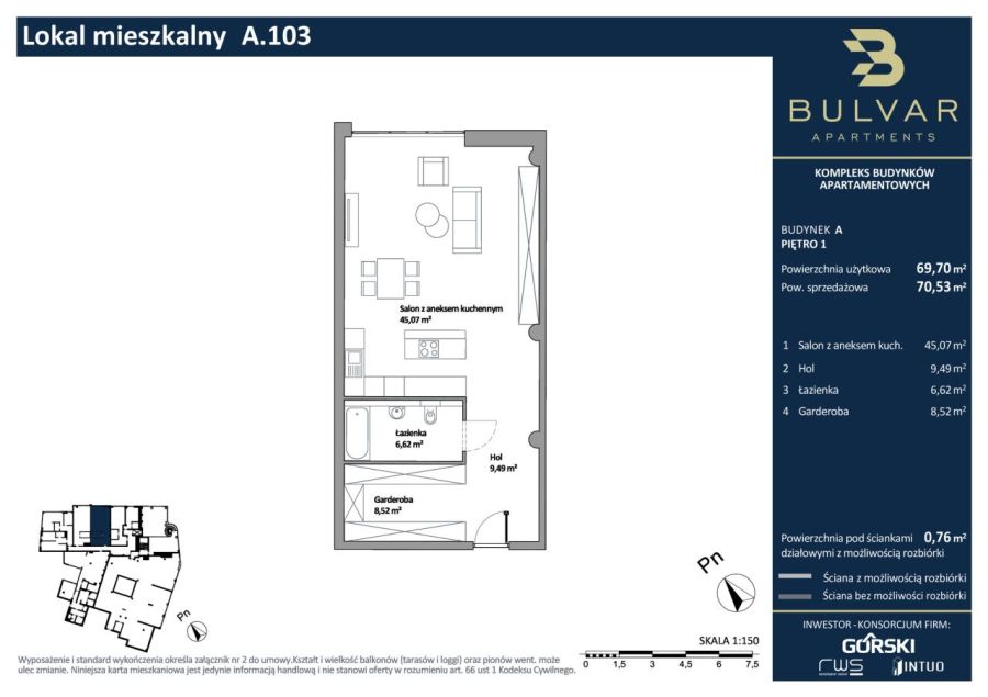 Bulvar Apartments | A.103: zdjęcie 98746910