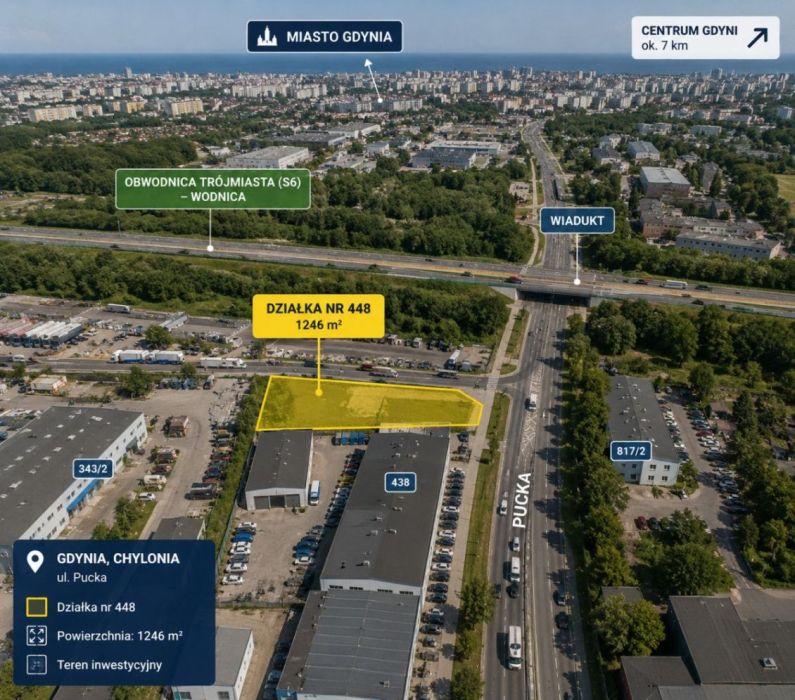 działka inwestycyjna | gdynia chylonia | ul. pucka