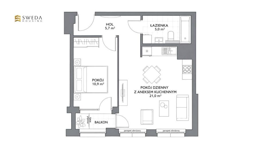 2-pokojowe mieszkanie w sercu Garnizonu: zdjecie 99573201