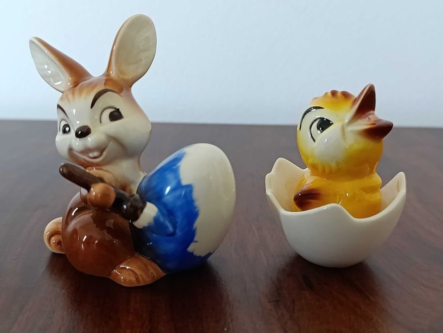 Goebel Figurki królik zając pisklak Vintage Wielkanoc ozdoba vintage