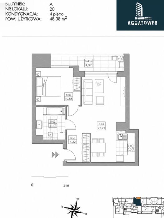 Gotowe, zadbane mieszkanie, 4 piętro, Reda, Aquato: zdjecie 98808562