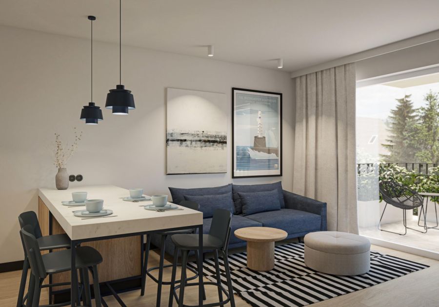 2-pokojowy apartament | 350 m od morza |36,55 m2