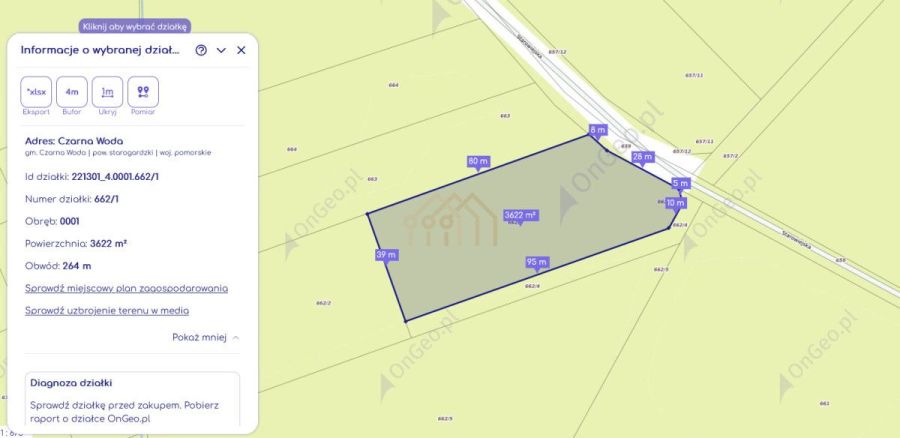 Działka budowlana | WZ | Bory Tucholskie