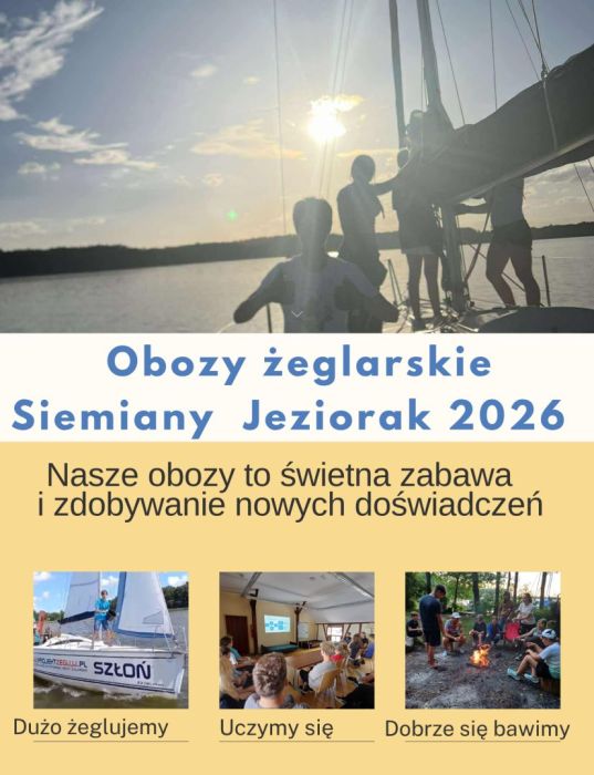 młodzieżowy obóz żeglarski Jeziorak ( Warmia) 14 dni