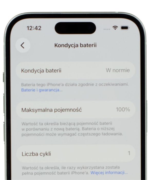 Używany iPhone 15 128GB zielony bateria 100%: zdjecie 98878416