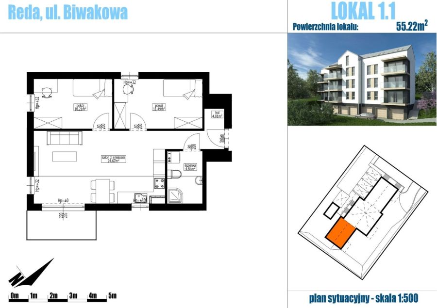 NOWE 3-pokojowe mieszkanie od dewelopera | Reda | Ul. Biwakowa | 1.1: zdjecie 98942947